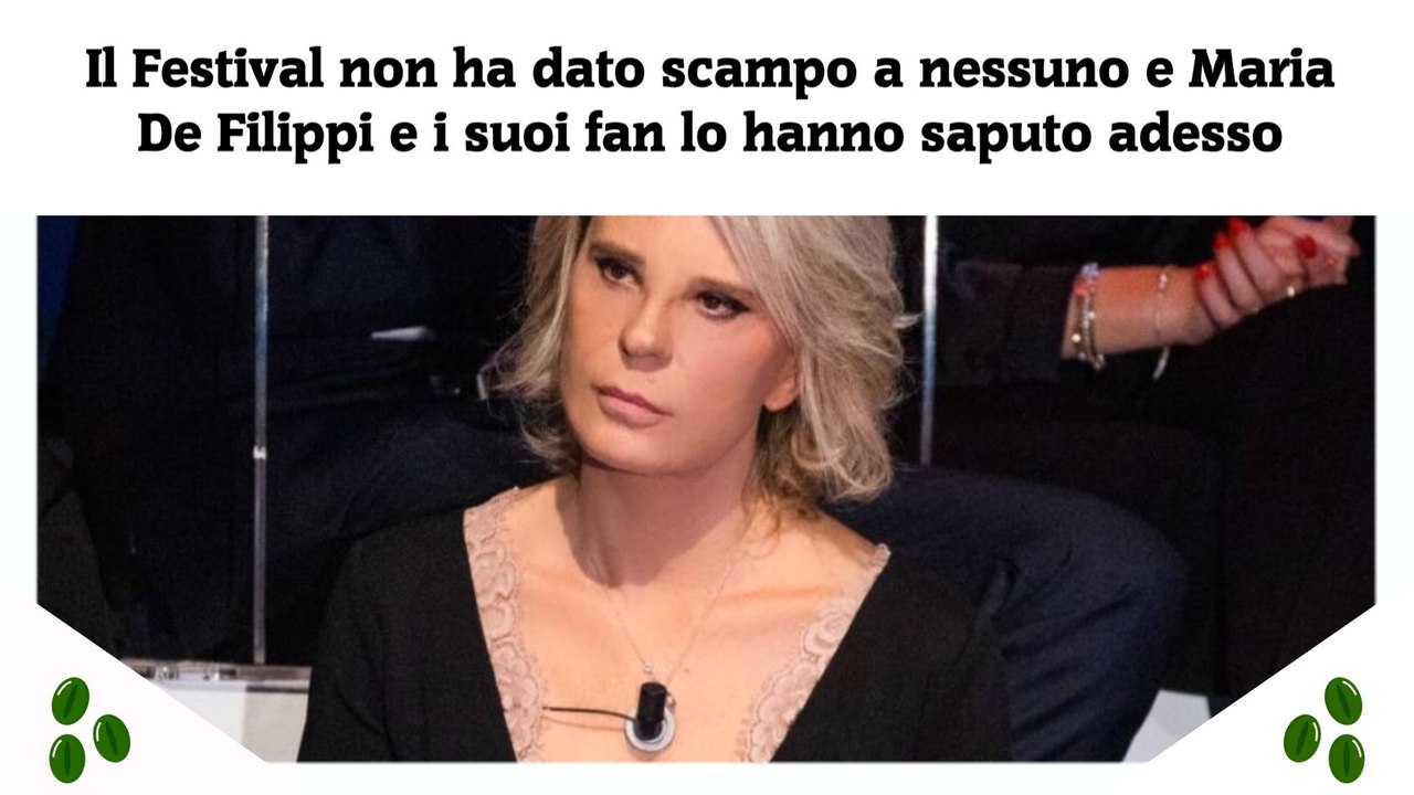Il Festival non ha dato scampo a nessuno e Maria De Filippi e i suoi fan lo hanno saputo adesso