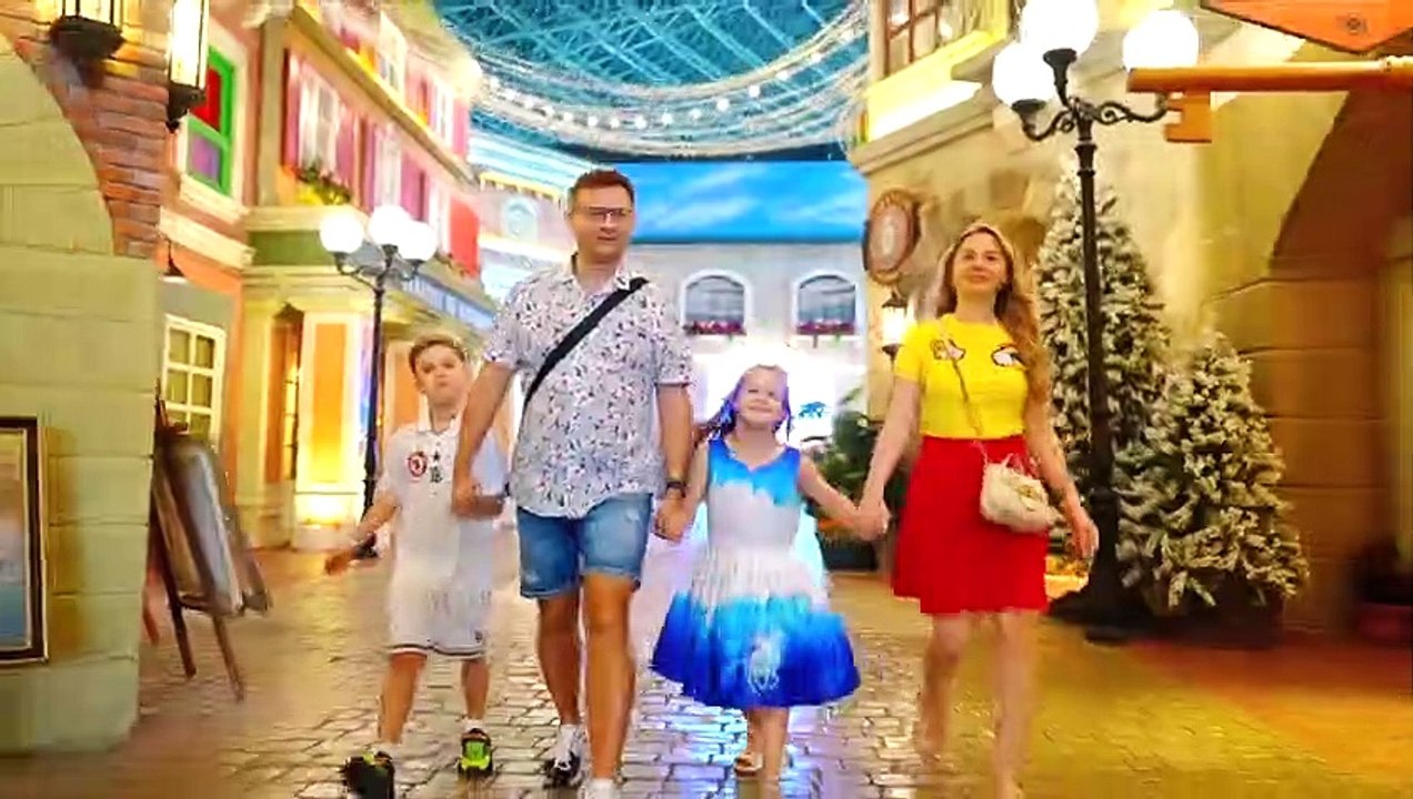 Diana and Roma Fun weekend with Parents at Ferrari World theme park in Abu Dhabi