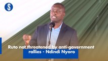 Ruto not threatened by anti-government rallies - Ndindi Nyoro
