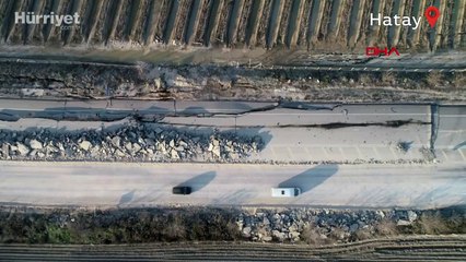 Deprem, Antakya Demirözü Karayolu'nda büyük hasara yol açtı