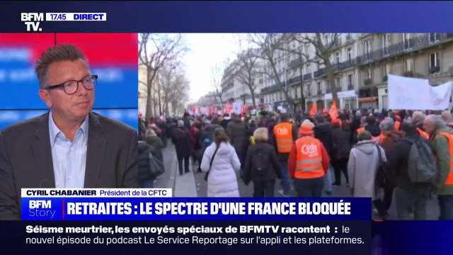 Mobilisation contre la réforme des retraites: Le gouvernement ne peut pas rester sourd et doit nous écouter , affirme Cyril Chabanier (CFTC)