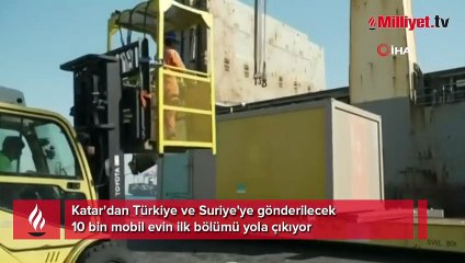 Katar'dan 10 bin mobil evin ilk bölümü bugün yola çıkıyor