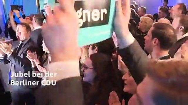 Berliner CDU jubelt: Christdemokraten sind stärkste Kraft