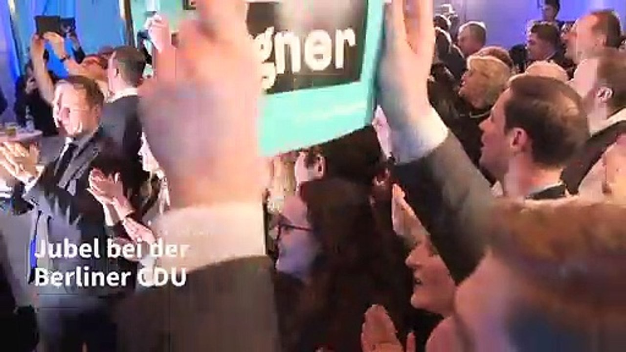 Berliner CDU jubelt: Christdemokraten sind stärkste Kraft