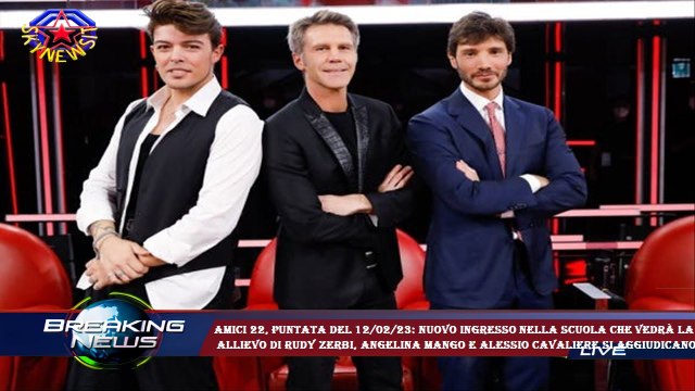 Amici 22, puntata del 12/02/23: nuovo ingresso nella scuola che vedrà la sostituzione di allievo di