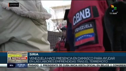 Venezuela hace presencia en Damasco para ayudar en labores tras terremoto