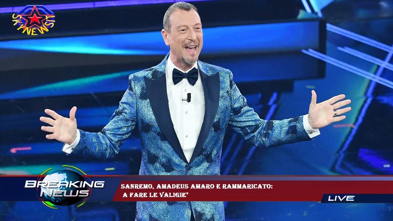 Sanremo, Amadeus amaro e rammaricato:  a fare le valigie"