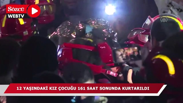 Hatay'da depremden 161 saat sonra 12 yaşındaki çocuk enkazdan sağ çıkarıldı