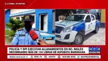 Policía Nacional decomisa más de 200 libras de supuesta marihuana en La Ceiba