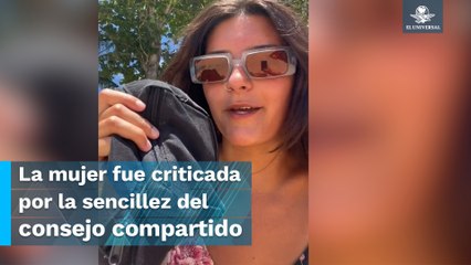 Mujer muestra particular técnica casera para evitar robos en la playa y se viraliza en redes