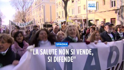 A Madrid sfilano i cortei contro la privatizzazione della sanità
