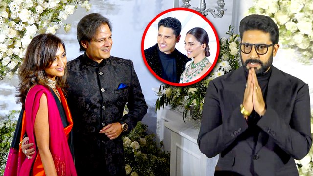 Abhishek Bachchan & Vivek Oberoi At Sid-Kiara's Reception Party