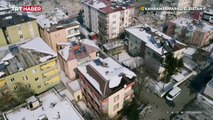 Depremden etkilenen Elbistan havadan görüntülendi