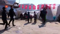 Çevik kuvvet polisi, depremzede çocuklarla maç yaptı