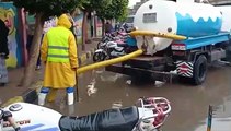 انتشار المعدات وسيارات شفط مياه الأمطار بشوارع المنوفية