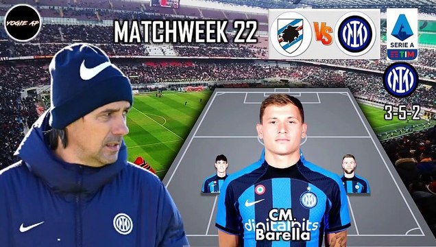 Sampdoria vs Inter Milan Inter Prediction Lineup Serie A Giornata 22