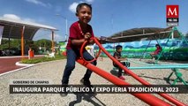 Rutilio Escandón inaugura parque público en Huixtla, Chiapas