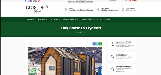 Tiny House Fiyatları - Gorgor House