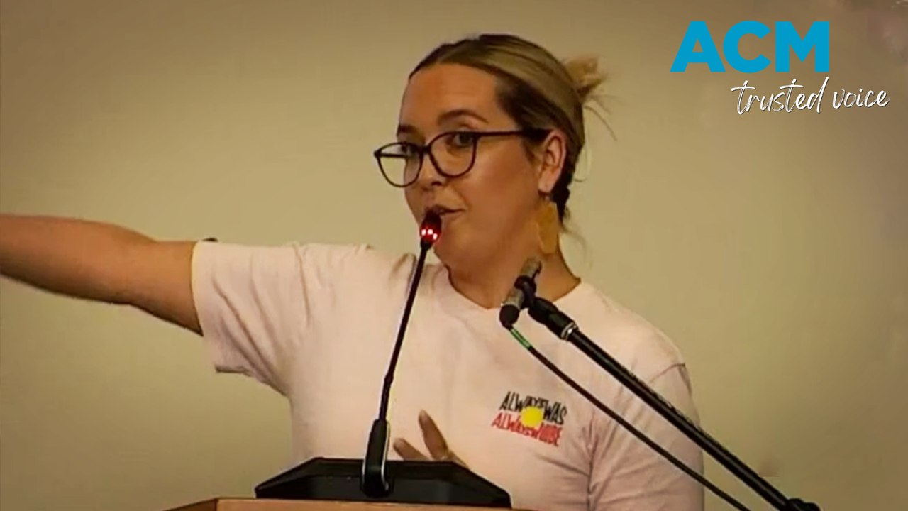 Kishaya Delaney reads the Uluru Statement from the Heart