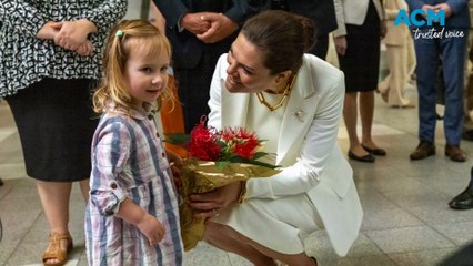 Sweden's Crown Princess Victoria and Prince Daniel tour the National Museum of Australia in Canberra