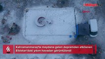 Elbistan'daki yıkım havadan görüntülendi