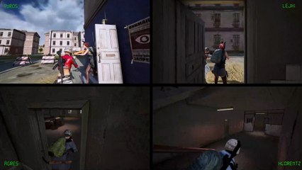 47 sec of PUBG - 4 camera action [ENEMY Team TPP]