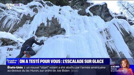 On a testé l'escalade sur glace, encore plus physique