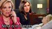 General Hospital Shocking Spoilers Nina is attacked by the knife Liesl gave, Willow loses her biological mother