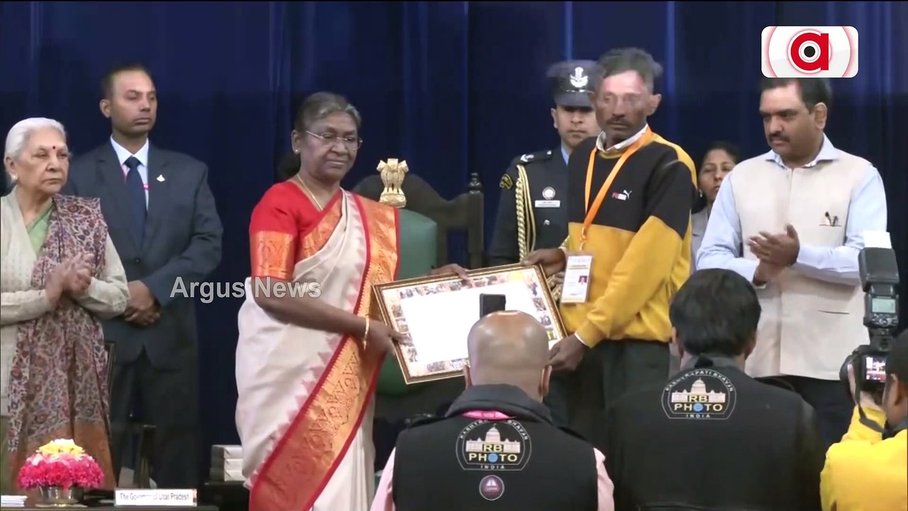 Lucknow: President Droupadi Murmu Distibutes Forest Rights Letter To People Of Bux