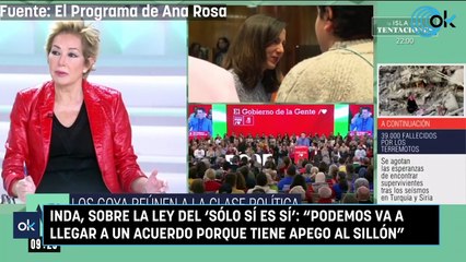 Inda, sobre la ley del 'sólo sí es sí': "Podemos va a llegar a un acuerdo porque tiene apego al sillón"