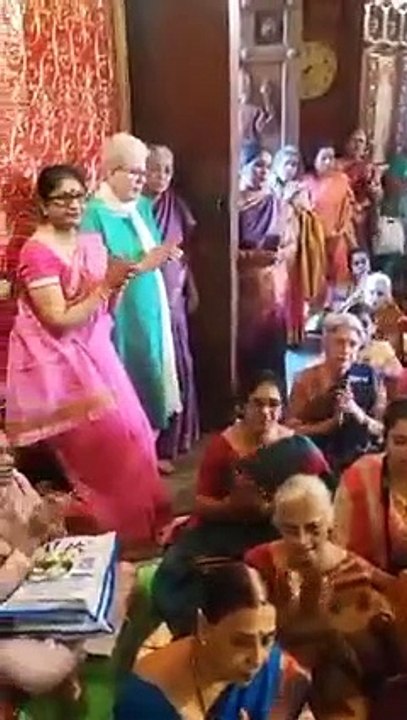 Puja in temple .