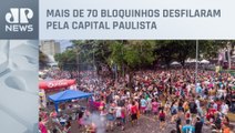 Mesmo com chuva, foliões se divertiram nos blocos do Carnaval em SP