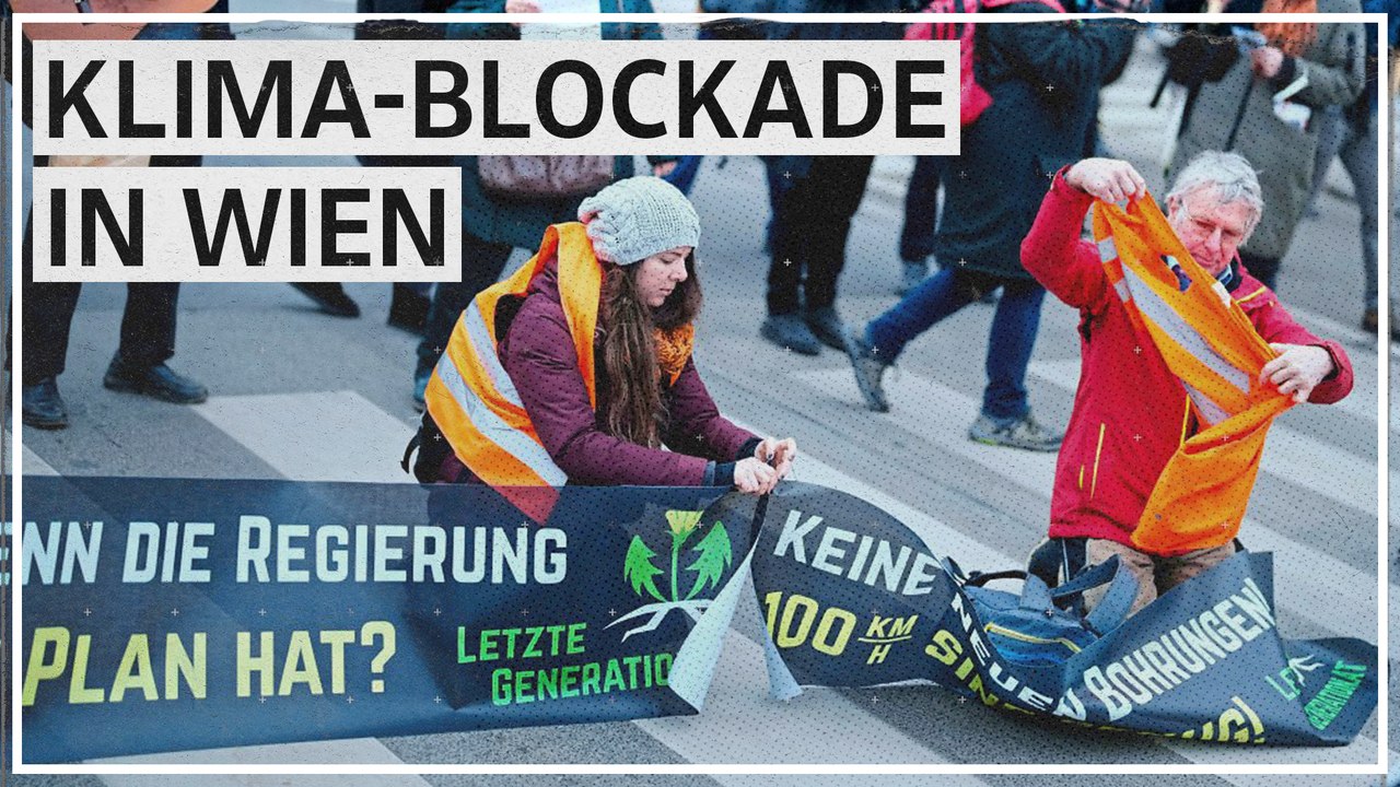 'Letzte Generation' blockierte Verkehr auf Wiener Wienzeile