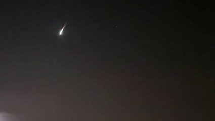 Watch as spectacular asteroid hurtles through night sky over southern England