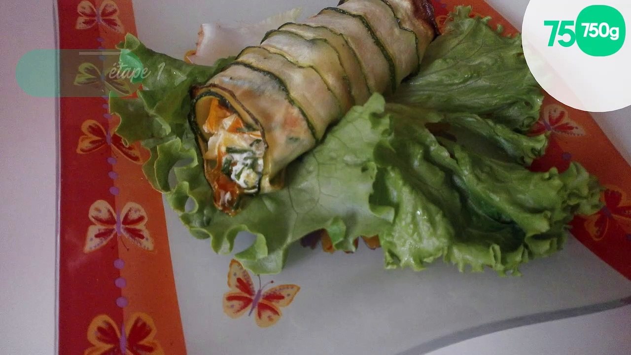 Cannellonis de courgettes aux petits légumes et ricotta