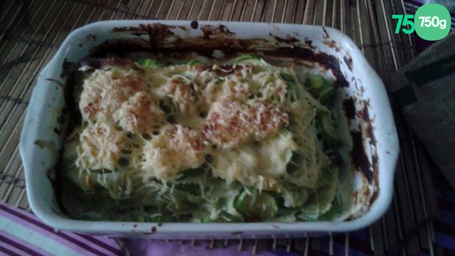 Gratin de courgettes aux ravioles de Romans