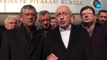 SPK'ya giden Kılıçdaroğlu: Enkaz altında insanlar yatarken, deprem bölgesinde yaşayan küçük tasarruf sahiplerinin soyulmasına asla izin veremem!
