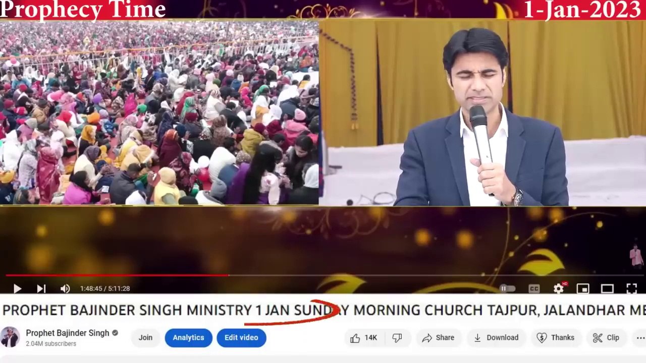 सच हुई 3 देशो की भविष्यवाणी और सुनो क्या क्या होगा 2023 में _ Prophet Bajinder Singh Ministry Live Church