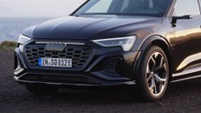 2023 Audi SQ8 e-tron in Mythos Black, Specs, Interior, Exterior under natural light