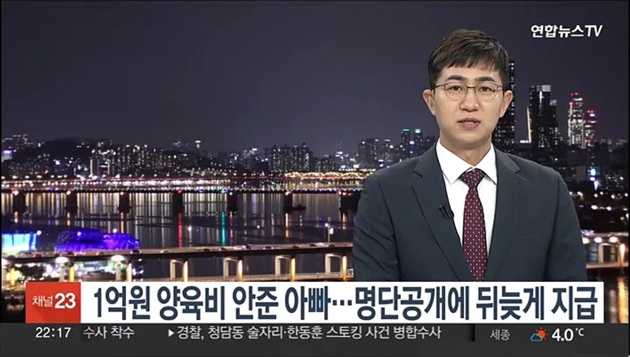 1억원 양육비 안준 아빠…명단공개에 뒤늦게 지급