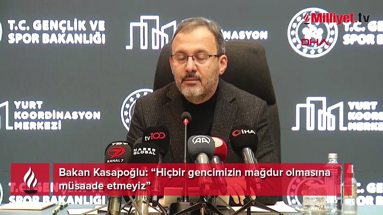 Bakan Kasapoğlu: Hiçbir gencimizin mağdur olmasına müsaade etmeyiz