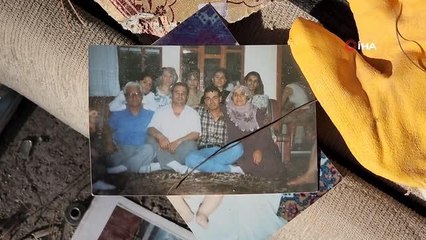 Mutluluklar fotoğraflarda, fotoğraflar enkazlarda kaldı