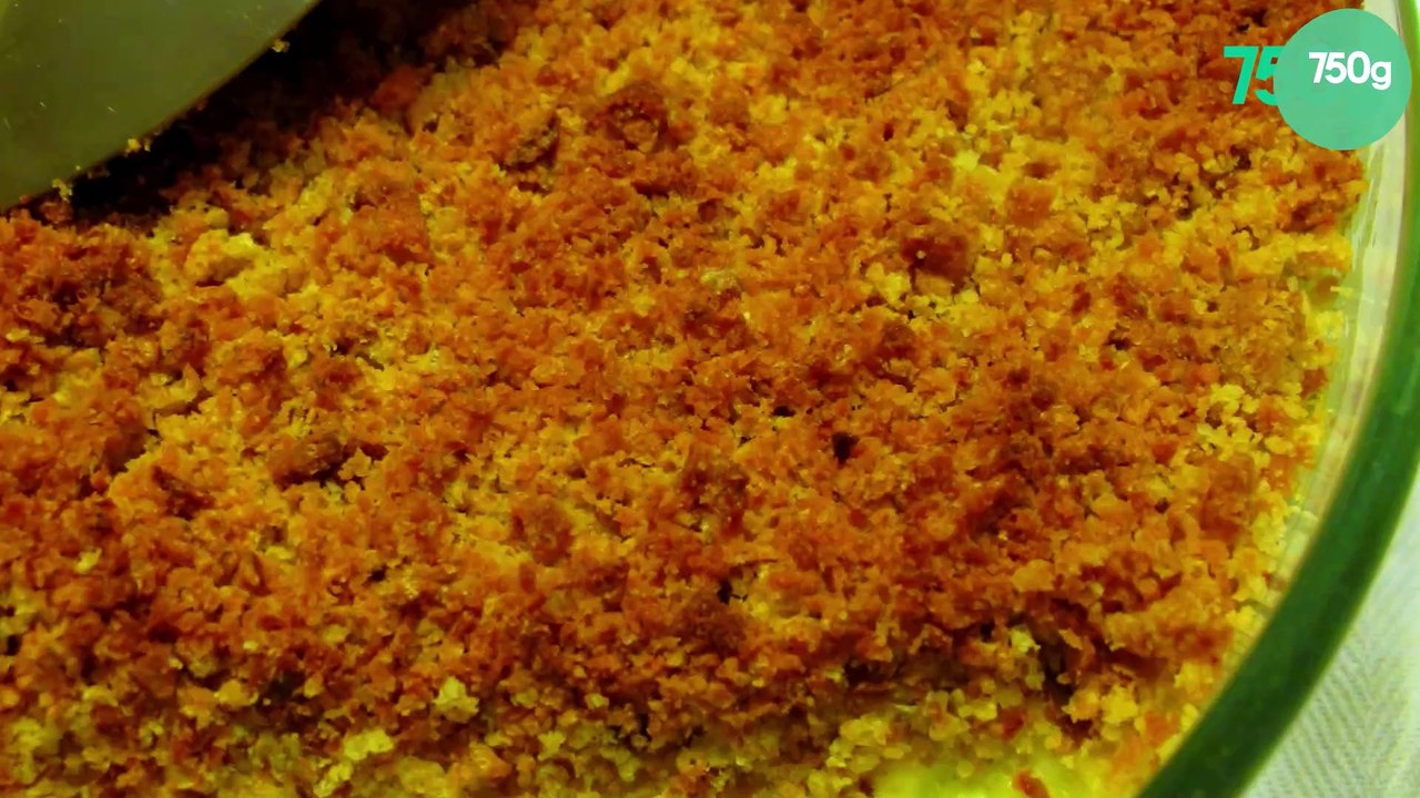 Courgettes au curry en crumble de pois chiches