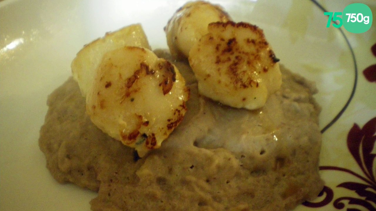 Noix de Saint Jacques et sa purée de châtaignes