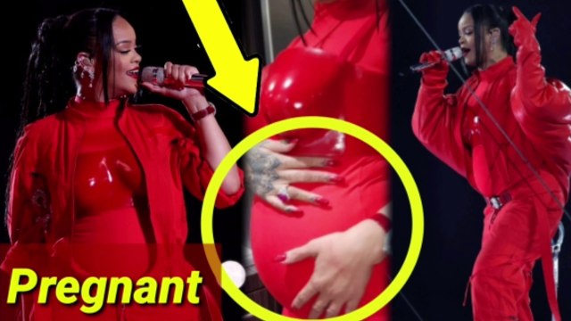 Rihanna confirms she's pregnant during super bowl 2023