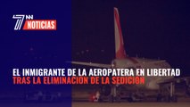 El inmigrante de la aeropatera en libertad tras la eliminación de la sedición