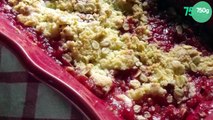 Crumble pomme-fraise et flocons d'avoine