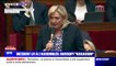 Marine Le Pen (RN): "En politique, on n'a pas d'ennemis mais des adversaires", concernant l'accusation d''assassin' d'un député LFI envers Olivier Dussopt