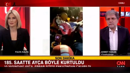 Kahramanmaraş'taki Ebrar Sitesi enkazından 10 yaşındaki Ayça, 185. saatte enkazdan sağ olarak çıkarıldı