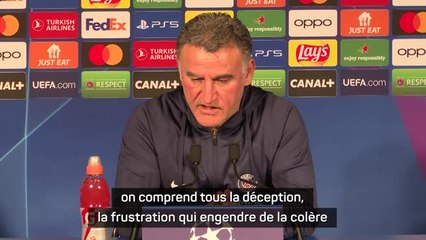 PSG - Galtier : "On comprend tous la déception, la frustration de nos supporters"